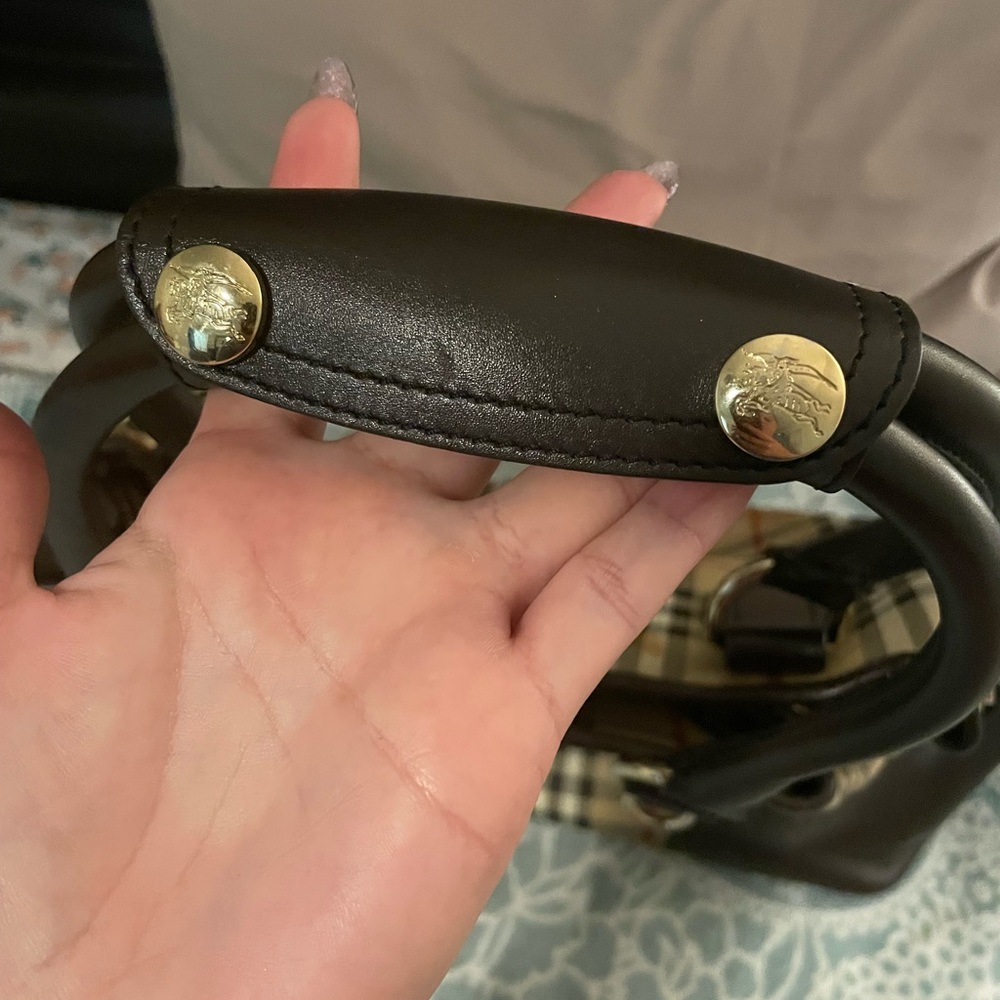 Authentic Burberry haymarket check large tote chocolate #designer #burberry - Picture 6 of 9